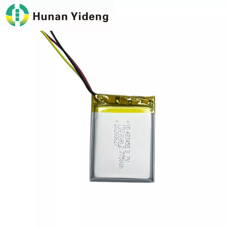 3,7 V 750 mAh 483447 Kleiner wiederaufladbarer Lithium-Polymer-LiPo-Akku mit hoher Kapazität