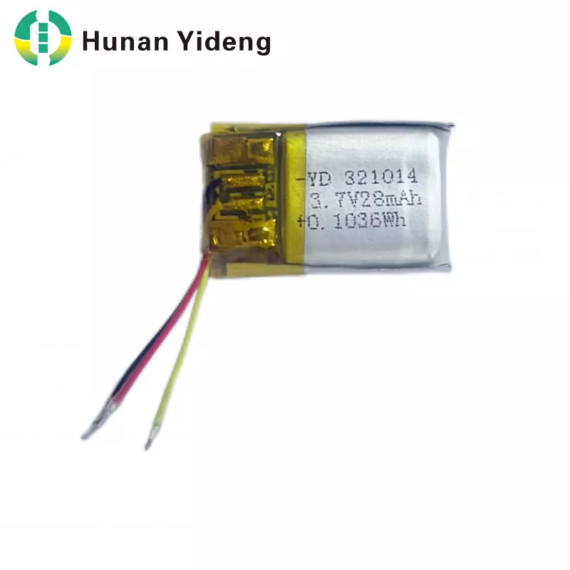321014 28 mAh 3,7 V wiederaufladbare kleine prismatische Batterie